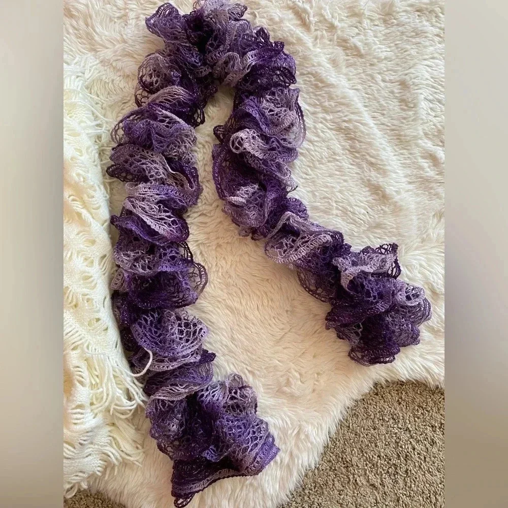 Infinity scarfs set of 5-cream, black, gray, purple